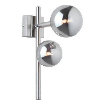 Jupiter 1903 - Nástěnné svítidlo NEPTUN 2xG9/14W/230V matný chrom/kouřová šedá