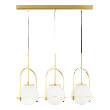 Jupiter 1917 - Lustr na lanku ROSSO 3xE27/15W/230V zlatá