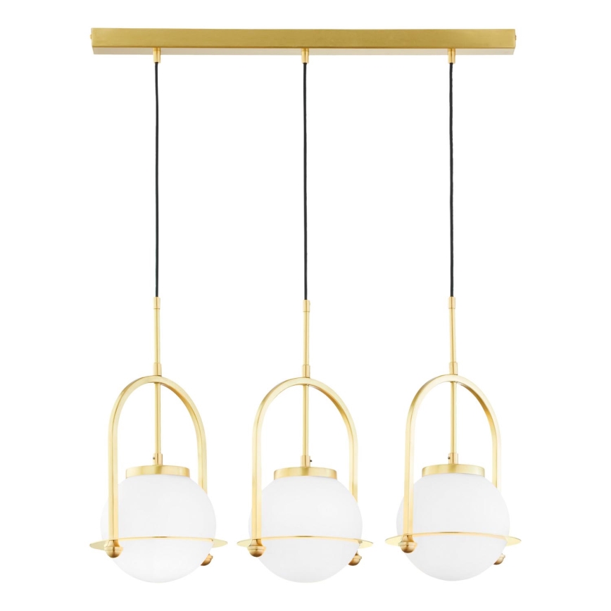 Jupiter 1917 - Lustr na lanku ROSSO 3xE27/15W/230V zlatá