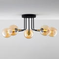 Jupiter 2038 - Lustr na tyči BURANO 5xG9/10W/230V černá/zlatá/béžová
