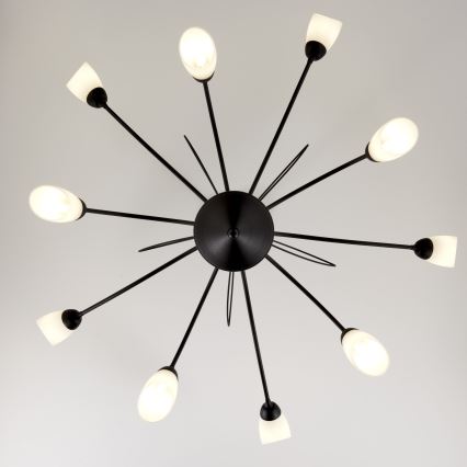 Jupiter 2056 - Lustr na tyči GLORIOSA 10xG9/14W/230V černá