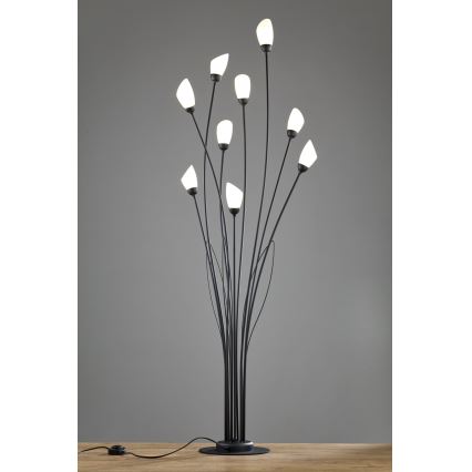 Jupiter 2058 - Stojací lampa GLORIOSA 9xG9/14W/230V černá