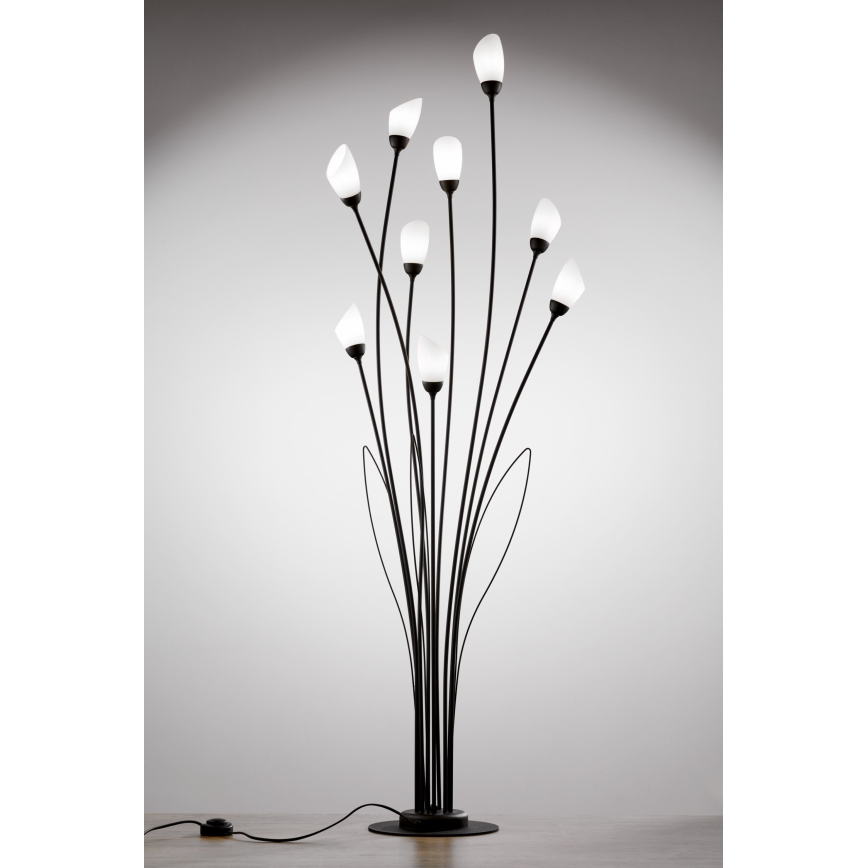 Jupiter 2058 - Stojací lampa GLORIOSA 9xG9/14W/230V černá