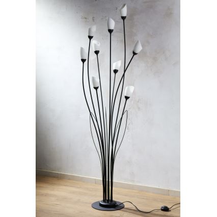 Jupiter 2058 - Stojací lampa GLORIOSA 9xG9/14W/230V černá