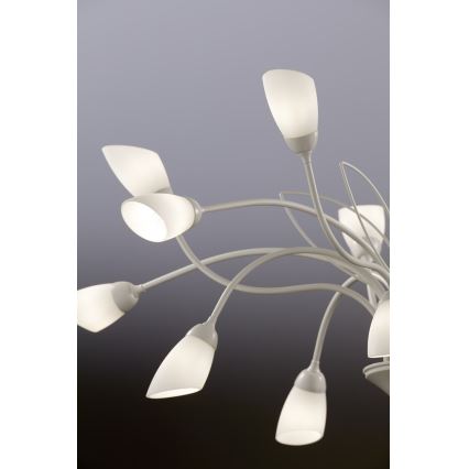 Jupiter 2062 - Lustr na řetězu GLORIOSA 15xG9/14W/230V krémová