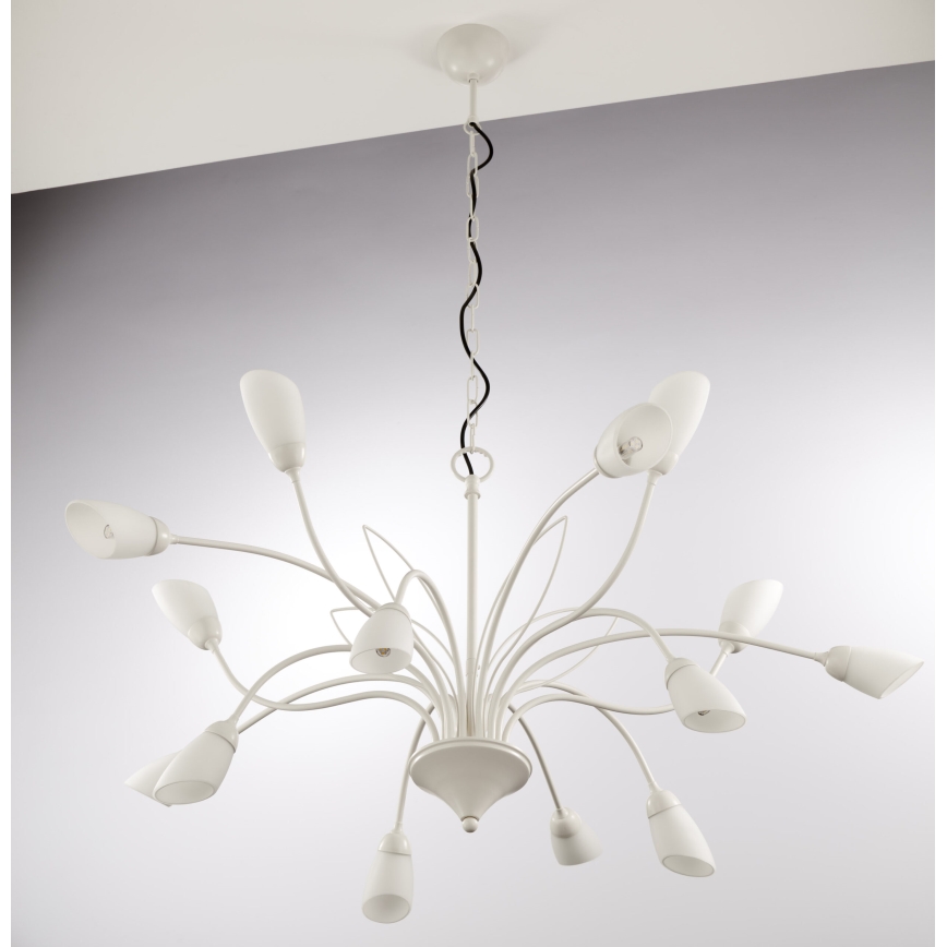 Jupiter 2062 - Lustr na řetězu GLORIOSA 15xG9/14W/230V krémová