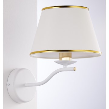 Jupiter 2086 - Nástěnná lampa SAMBA 1xE27/15W/230V bílá/zlatá