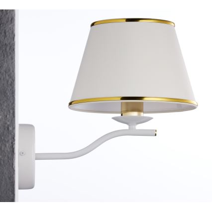 Jupiter 2086 - Nástěnná lampa SAMBA 1xE27/15W/230V bílá/zlatá