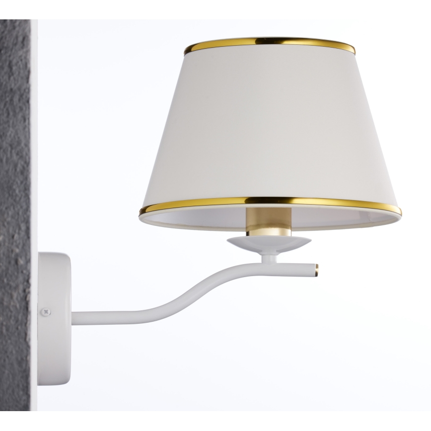 Jupiter 2086 - Nástěnná lampa SAMBA 1xE27/15W/230V bílá/zlatá