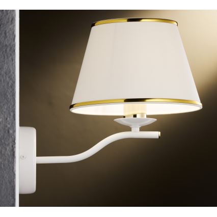 Jupiter 2086 - Nástěnná lampa SAMBA 1xE27/15W/230V bílá/zlatá