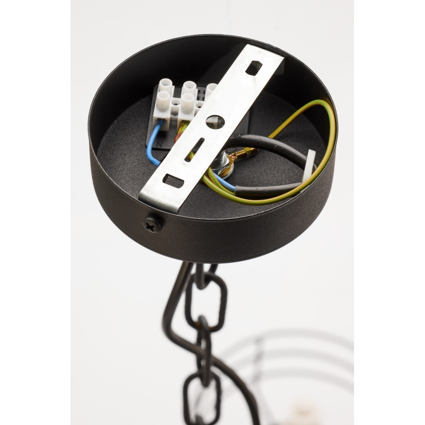 Jupiter 2101 - Lustr na řetězu ARTHUR 5xE27/15W/230V modrá/černá