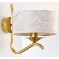 Jupiter 2111 - Nástěnná lampa KASZMIR 1xE27/15W/230V bílá/zlatá/dekor mramoru