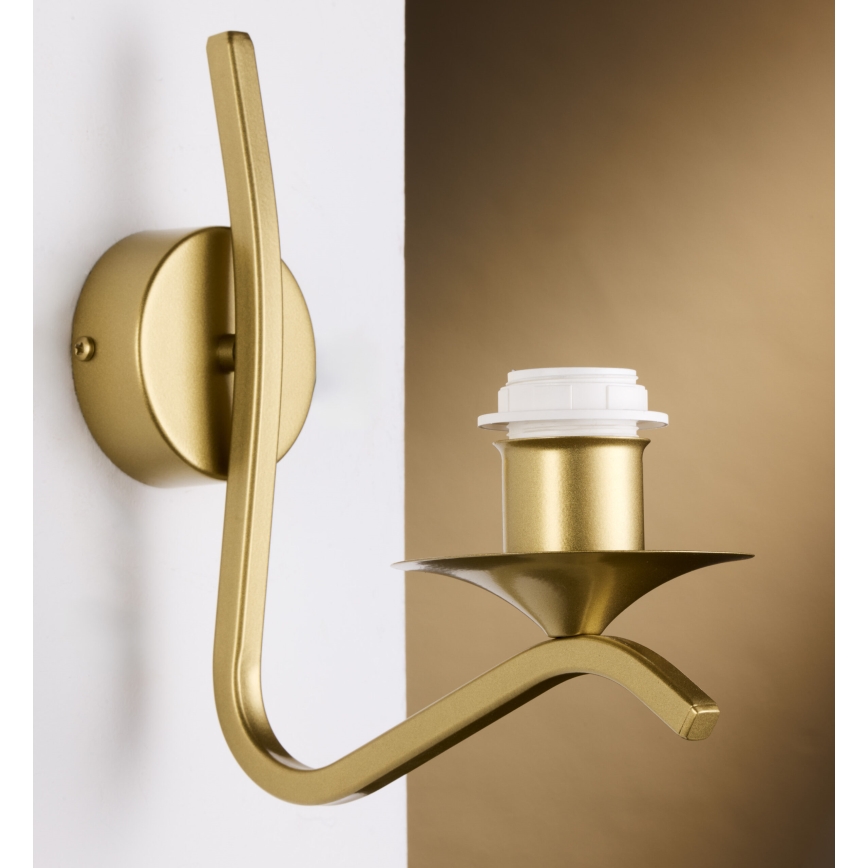 Jupiter 2111 - Nástěnná lampa KASZMIR 1xE27/15W/230V bílá/zlatá/dekor mramoru