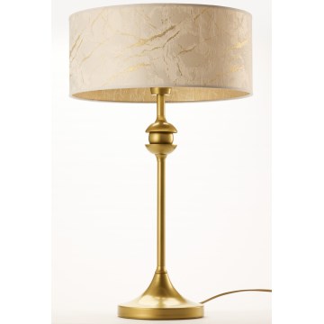 Jupiter 2112 - Stolní lampa KASZMIR 1xE27/15W/230V bílá/zlatá/dekor mramoru