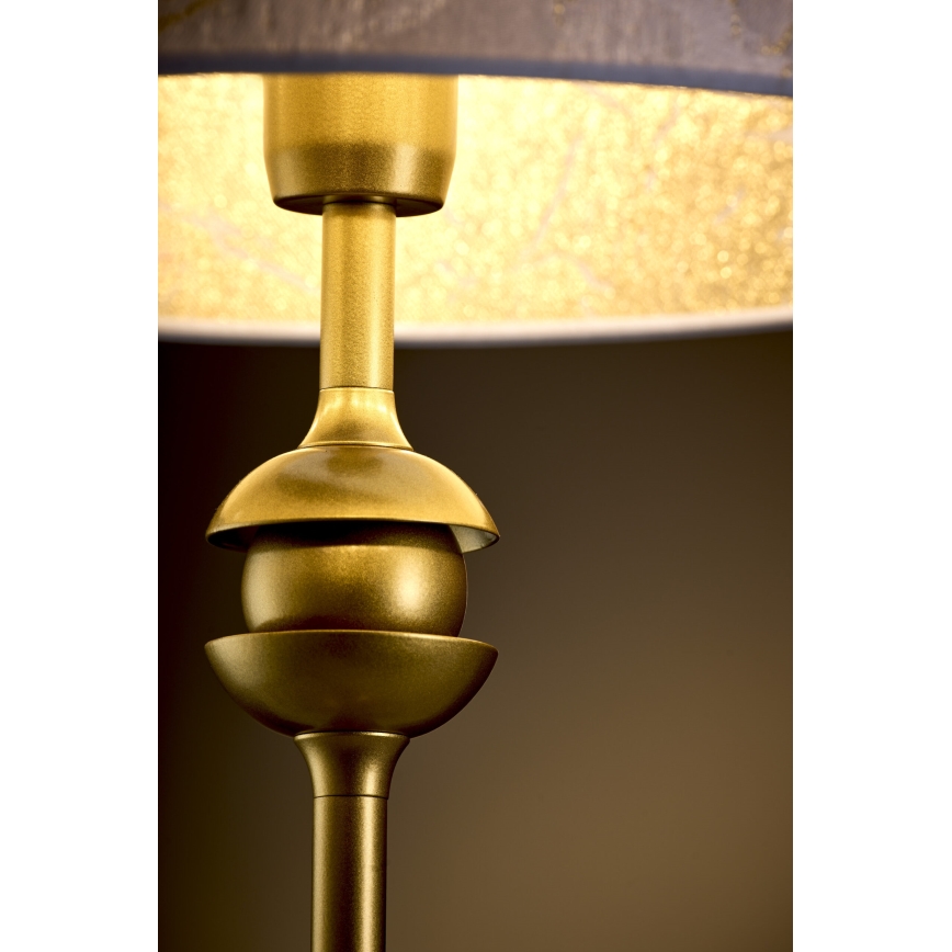 Jupiter 2112 - Stolní lampa KASZMIR 1xE27/15W/230V bílá/zlatá/dekor mramoru