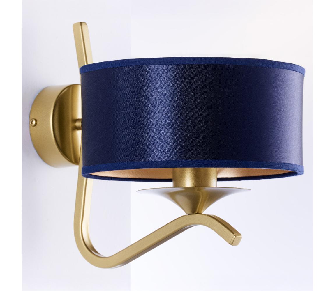 Jupiter 2115 - Nástěnná lampa KASZMIR 1xE27/15W/230V modrá/zlatá 2115
