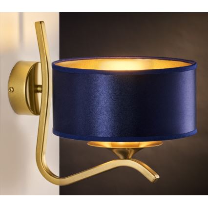 Jupiter 2115 - Nástěnná lampa KASZMIR 1xE27/15W/230V modrá/zlatá