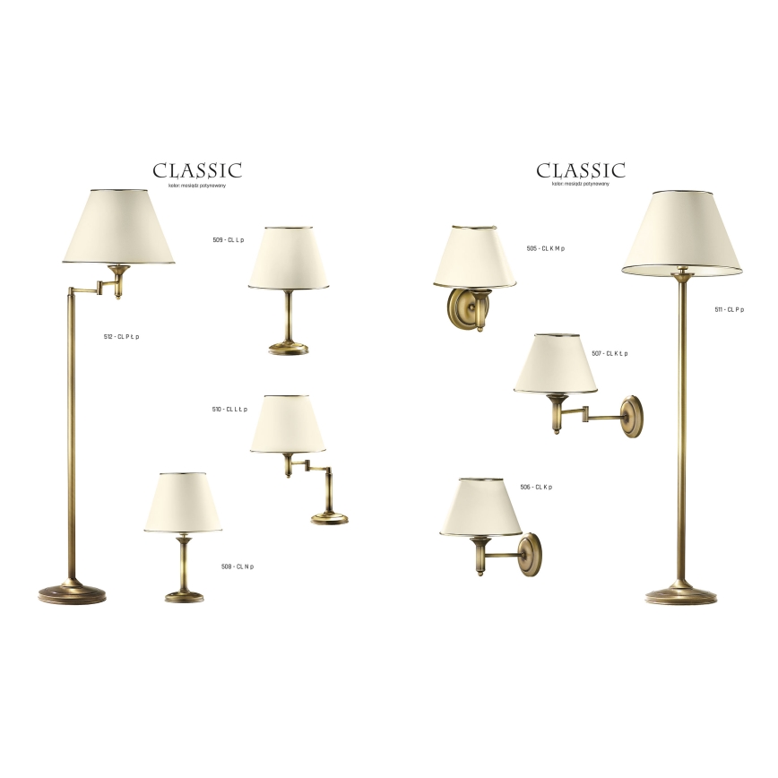 Jupiter 506 - CL K p - Nástěnné svítidlo CLASSIC E27/60W/230V
