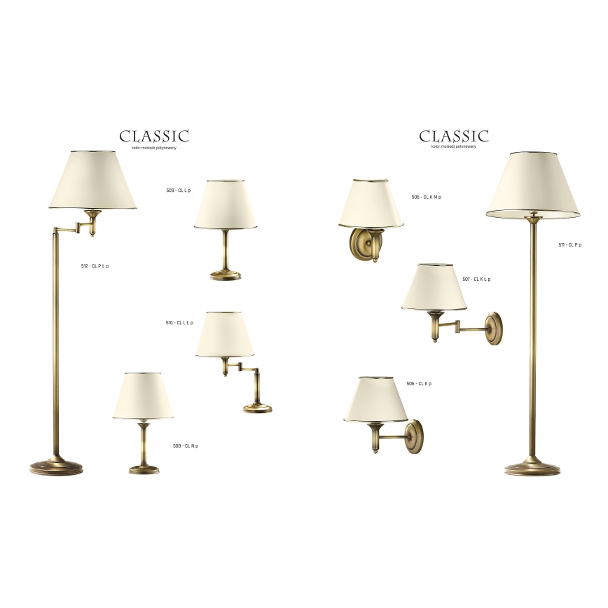 Jupiter 511 - CL P p - Lampa stojací CLASSIC 1xE27/60W/230V