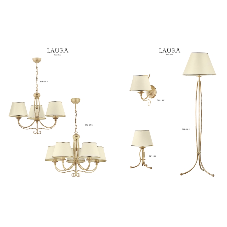 Jupiter 515 - LA-5-E - Lustr závěsný řetěz LAURA 5xE27/60W/230V