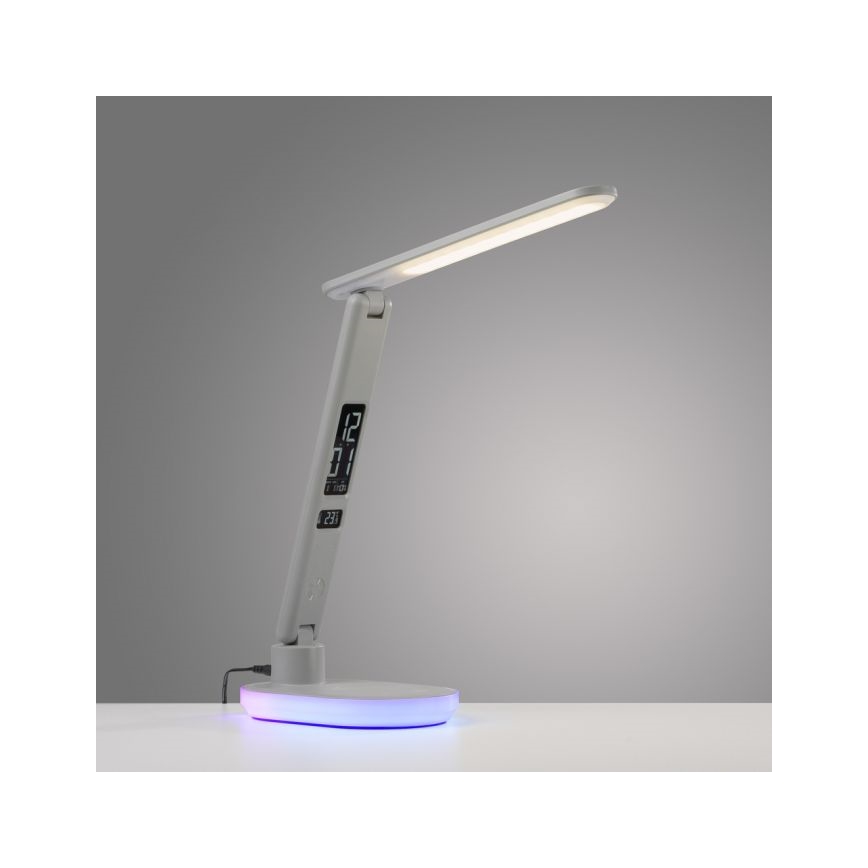 JUST LIGHT. 11018-16 - LED RGBW Stmívatelná dotyková stolní lampa s bezdrátovým nabíjením TINA LED/4W/230V bílá