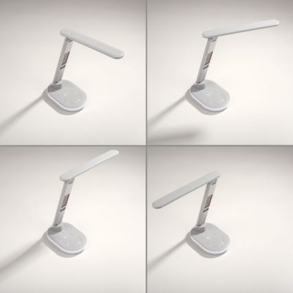 JUST LIGHT. 11018-16 - LED RGBW Stmívatelná dotyková stolní lampa s bezdrátovým nabíjením TINA LED/4W/230V bílá