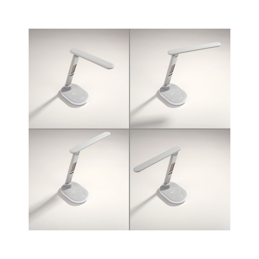 JUST LIGHT. 11018-16 - LED RGBW Stmívatelná dotyková stolní lampa s bezdrátovým nabíjením TINA LED/4W/230V bílá