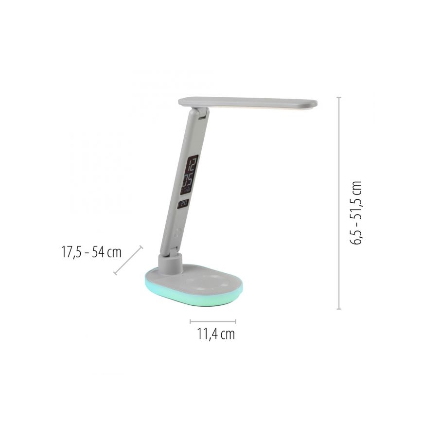 JUST LIGHT. 11018-16 - LED RGBW Stmívatelná dotyková stolní lampa s bezdrátovým nabíjením TINA LED/4W/230V bílá