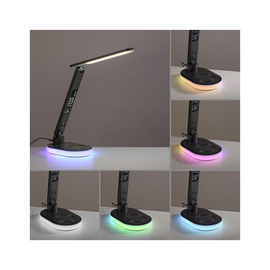 JUST LIGHT. 11018-18 - LED RGBW LED Stmívatelná dotyková stolní lampa s bezdrátovým nabíjením TINA LED/4W/230V