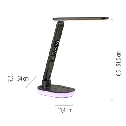 JUST LIGHT. 11018-18 - LED RGBW LED Stmívatelná dotyková stolní lampa s bezdrátovým nabíjením TINA LED/4W/230V