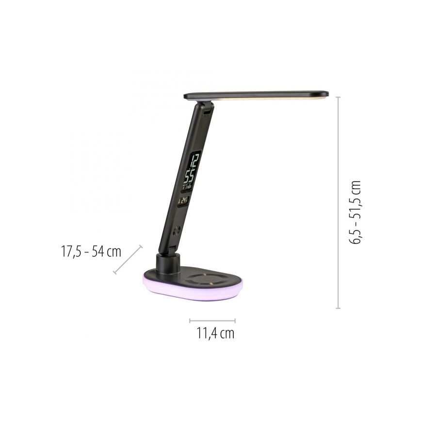 JUST LIGHT. 11018-18 - LED RGBW LED Stmívatelná dotyková stolní lampa s bezdrátovým nabíjením TINA LED/4W/230V