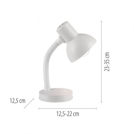JUST LIGHT. 11080-16 - Flexibilní stolní lampa FLEXI 1xE27/25W/230V bílá