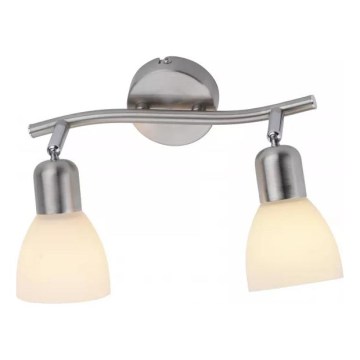 JUST LIGHT. 11952-55 - Bodové svítidlo KARO 2xE14/40W/230V matný chrom