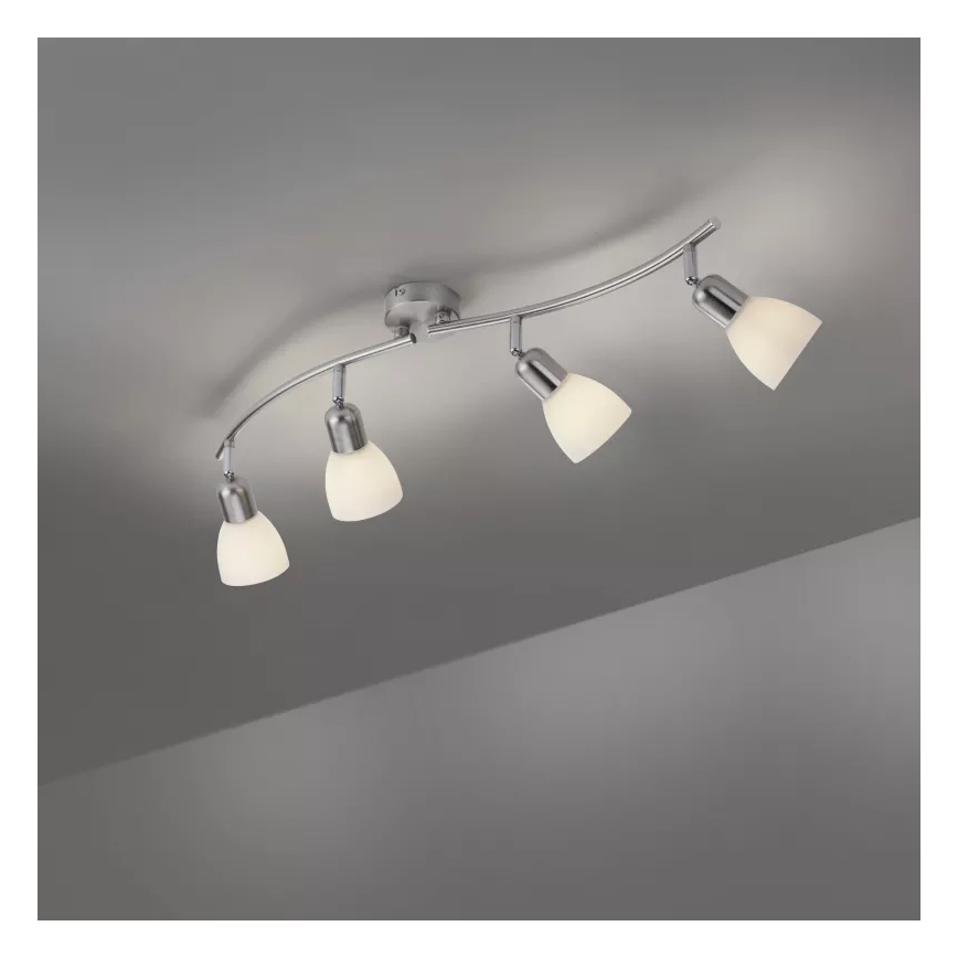 JUST LIGHT. 11954-55 - Bodové svítidlo KARO 4xE14/40W/230V matný chrom