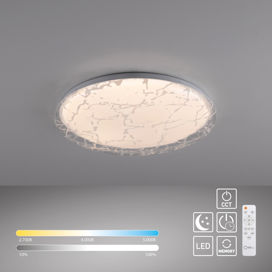 JUST LIGHT. 14008-16 - LED Stmívatelné stropní svítidlo ART PLAFO LED/20W/230V 2700-6500K pr. 38 cm bílá + dálkové ovládání