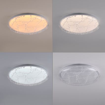 JUST LIGHT. 14008-16 - LED Stmívatelné stropní svítidlo ART PLAFO LED/20W/230V 2700-6500K pr. 38 cm bílá + dálkové ovládání