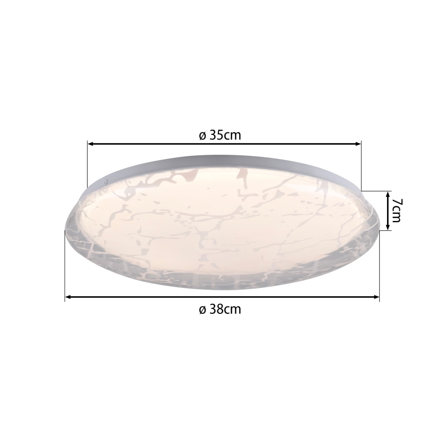 JUST LIGHT. 14008-16 - LED Stmívatelné stropní svítidlo ART PLAFO LED/20W/230V 2700-6500K pr. 38 cm bílá + dálkové ovládání