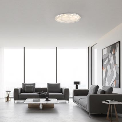 JUST LIGHT. 14009-16 - LED Stmívatelné stropní svítidlo ART PLAFO LED/20W/230V 2700-6500K pr. 38 cm bílá + dálkové ovládání