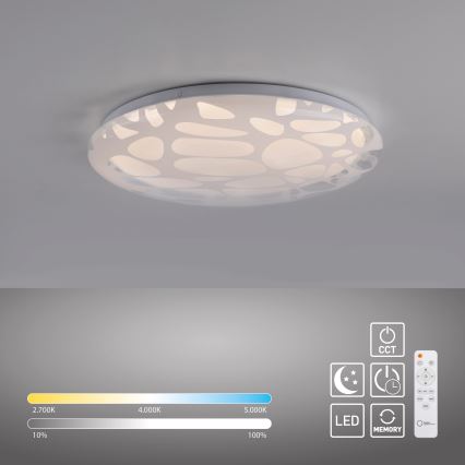 JUST LIGHT. 14009-16 - LED Stmívatelné stropní svítidlo ART PLAFO LED/20W/230V 2700-6500K pr. 38 cm bílá + dálkové ovládání
