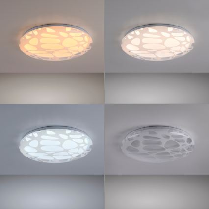 JUST LIGHT. 14009-16 - LED Stmívatelné stropní svítidlo ART PLAFO LED/20W/230V 2700-6500K pr. 38 cm bílá + dálkové ovládání