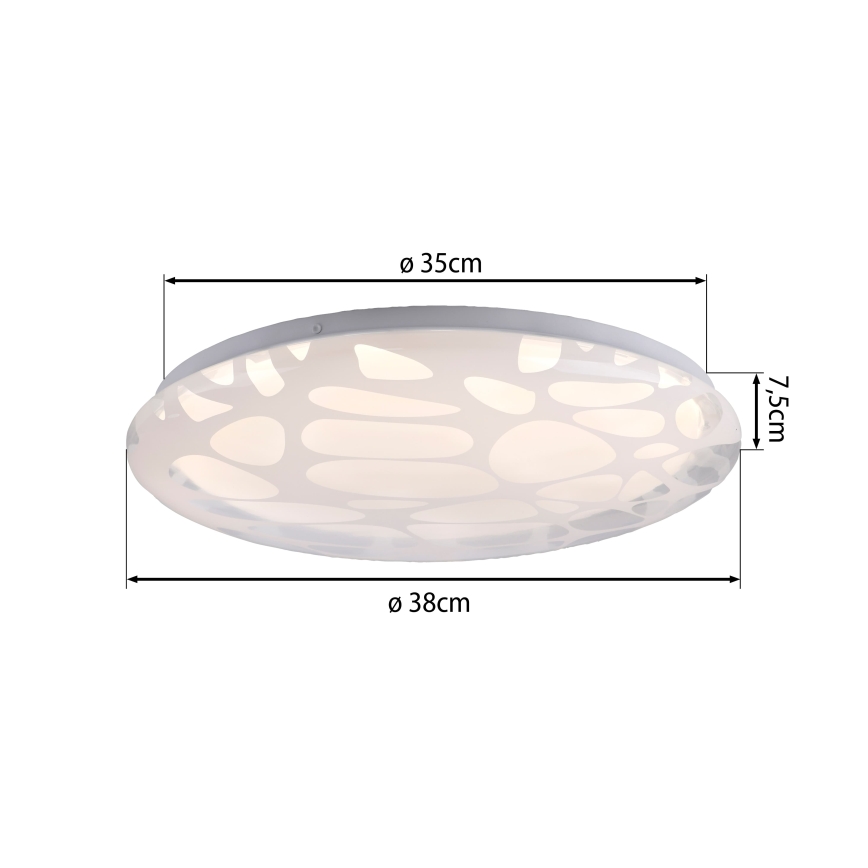JUST LIGHT. 14009-16 - LED Stmívatelné stropní svítidlo ART PLAFO LED/20W/230V 2700-6500K pr. 38 cm bílá + dálkové ovládání