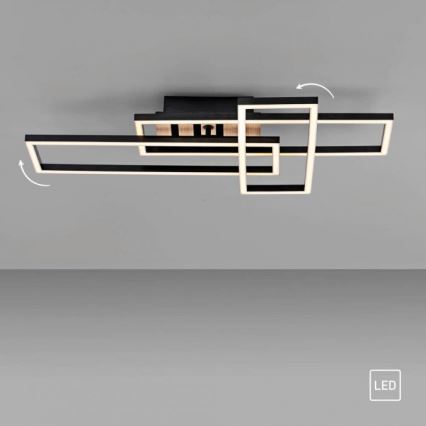 JUST LIGHT. 14051-79 - LED Stropní svítidlo AKUSTIKA LED/20,5W/230V dub/černá