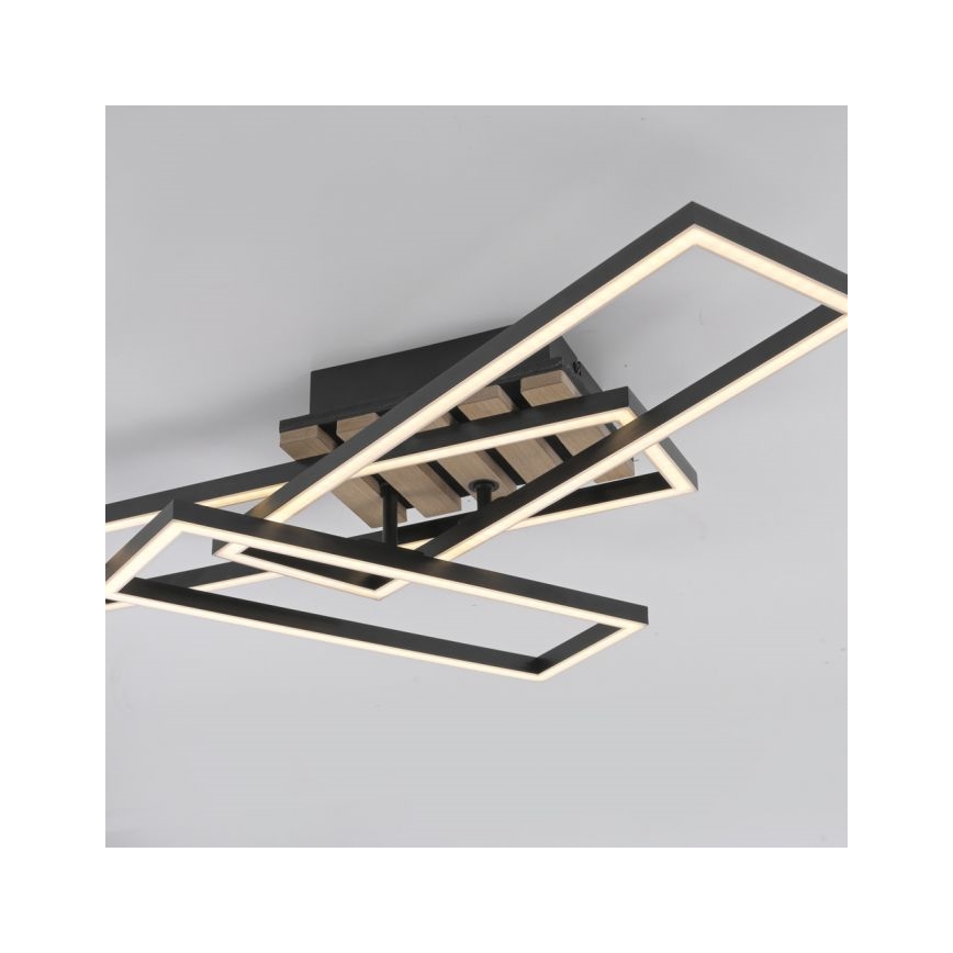 JUST LIGHT. 14051-79 - LED Stropní svítidlo AKUSTIKA LED/20,5W/230V dub/černá