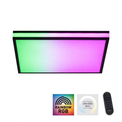 JUST LIGHT. 14110-18 - LED RGBW Stmívatelné stropní svítidlo MARIO BLACK LED/19,5W/230V 2700-5000K + dálkové ovládání