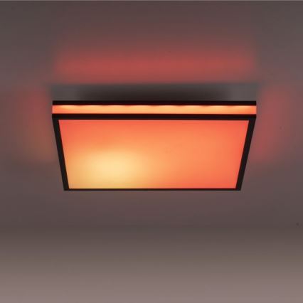 JUST LIGHT. 14110-18 - LED RGBW Stmívatelné stropní svítidlo MARIO BLACK LED/19,5W/230V 2700-5000K + dálkové ovládání
