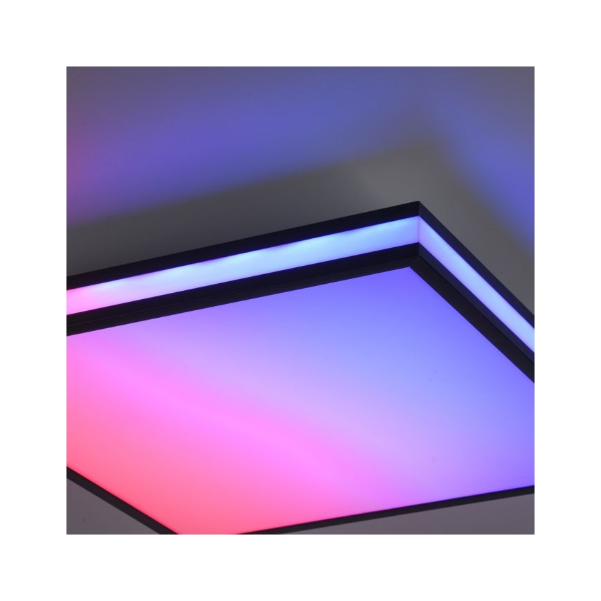 JUST LIGHT. 14110-18 - LED RGBW Stmívatelné stropní svítidlo MARIO BLACK LED/19,5W/230V 2700-5000K + dálkové ovládání