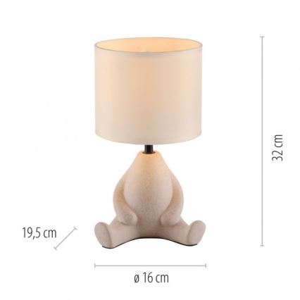 JUST LIGHT. 14190-39 - Stolní lampa TED 1xE27/25W/230V béžová