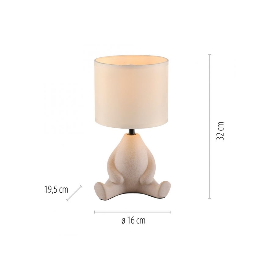 JUST LIGHT. 14190-39 - Stolní lampa TED 1xE27/25W/230V béžová
