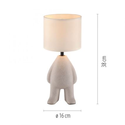 JUST LIGHT. 14191-39 - Stolní lampa TED 1xE27/25W/230V béžová