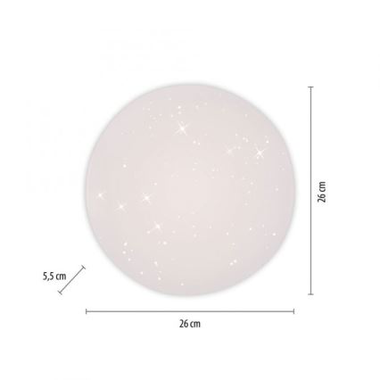 JUST LIGHT. 14275-16 - LED Stropní svítidlo URANUS LED/10W/230V pr. 26 cm bílá